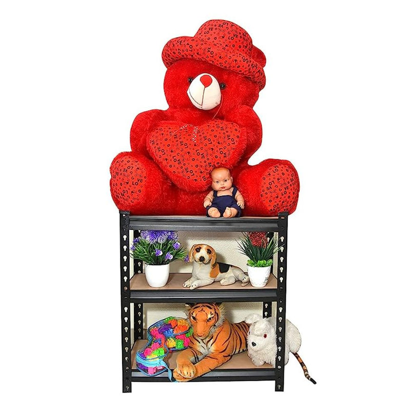 FIT-RIGHT BOLTLESS RACKS 900MM (36") HT X 600MM (24") WIDE X 300MM (12") DEEP 3 LEVELS LOAD CAPACITY OF 100 KGS PER LEVEL POWDER COATED BLACK