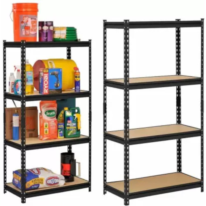 FIT-RIGHT BOLTLESS RACKS 1500MM (60") HT X 600MM (24") WIDE X 300MM (12") DEEP 5 LEVELS LOAD CAPACITY OF 100 KGS PER LEVEL, POWDER COATED BLACK