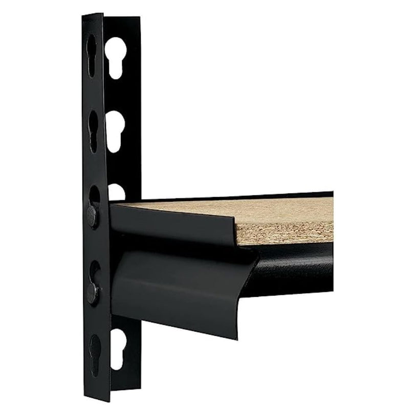 FIT-RIGHT BOLTLESS RACKS 1500MM (60") HT X 600MM (24") WIDE X 300MM (12") DEEP 5 LEVELS LOAD CAPACITY OF 100 KGS PER LEVEL, POWDER COATED BLACK