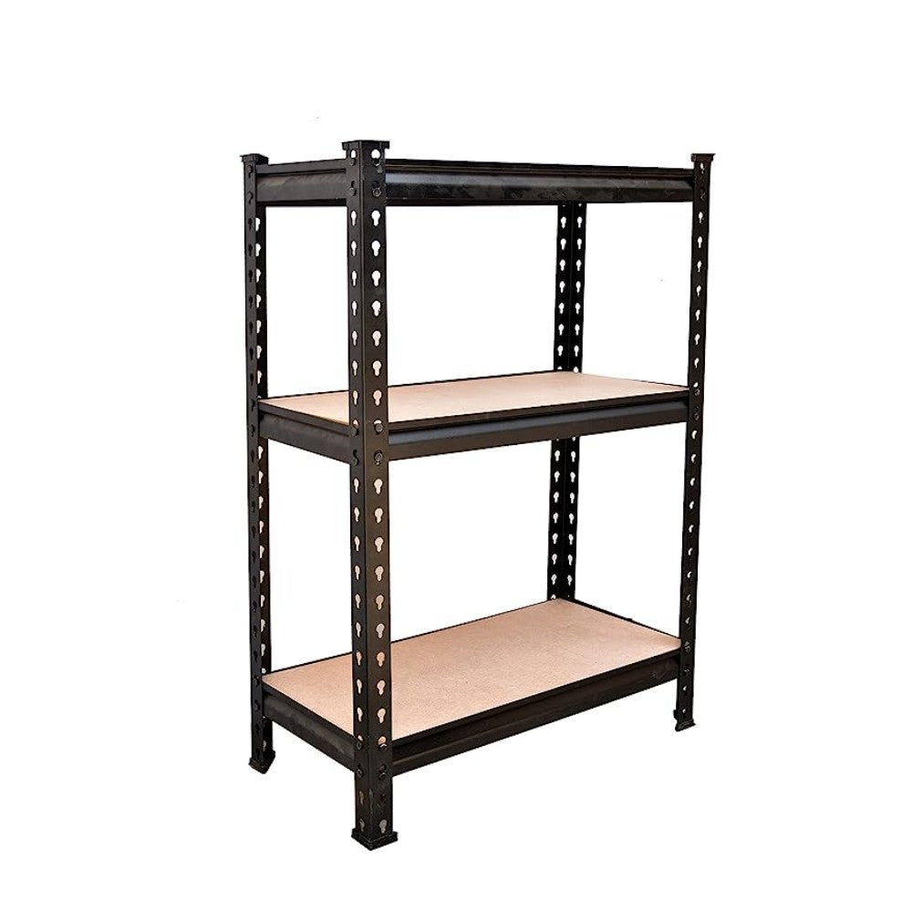 FIT-RIGHT BOLTLESS RACKS 900MM (36") HT X 900MM (36") WIDE X 300MM (12") DEEP 3 LEVELS LOAD CAPACITY OF 100 KGS PER LEVEL, POWDER COATED BLACK